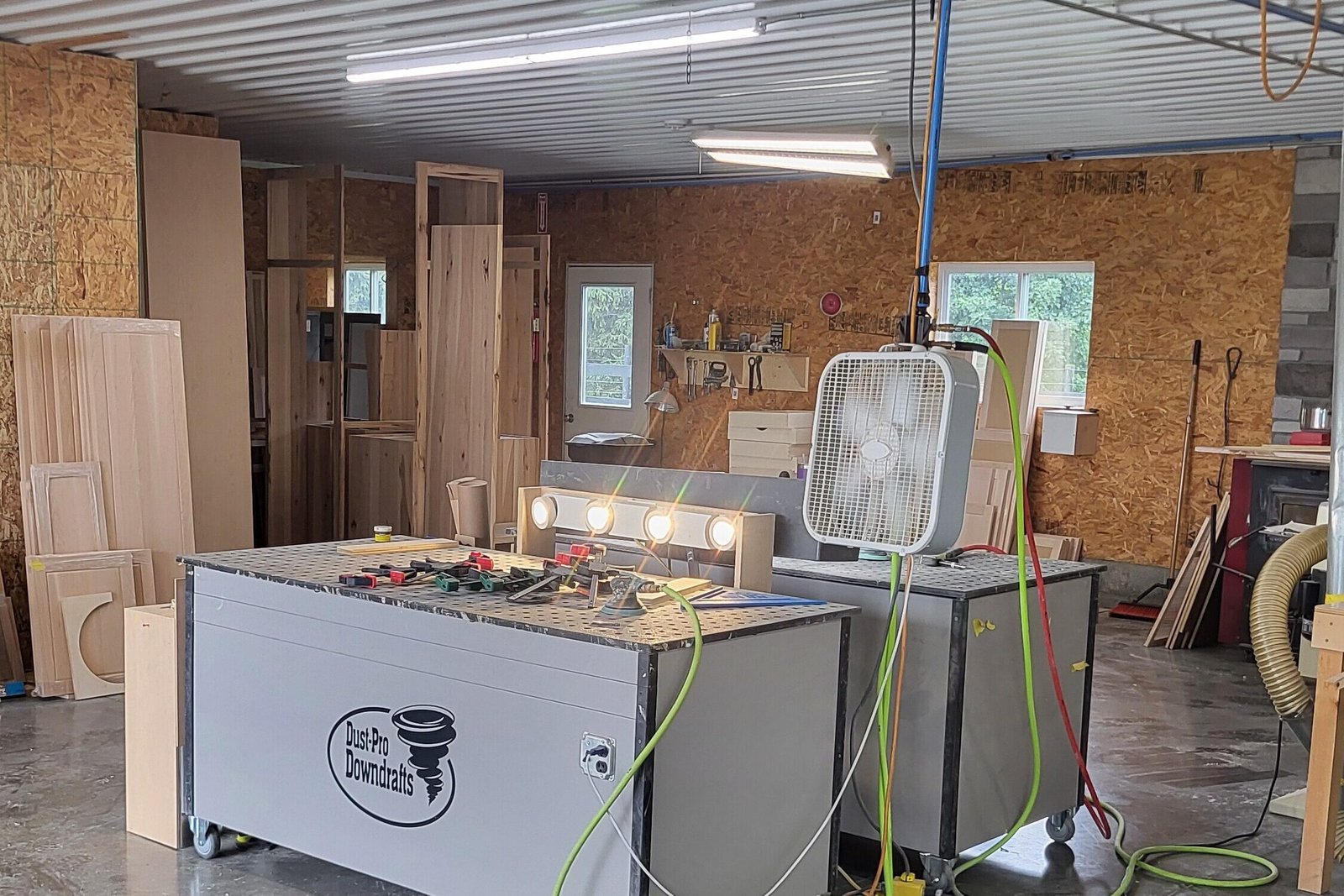 Amish cabinet workshop where custom kitchen cabinets are handcrafted